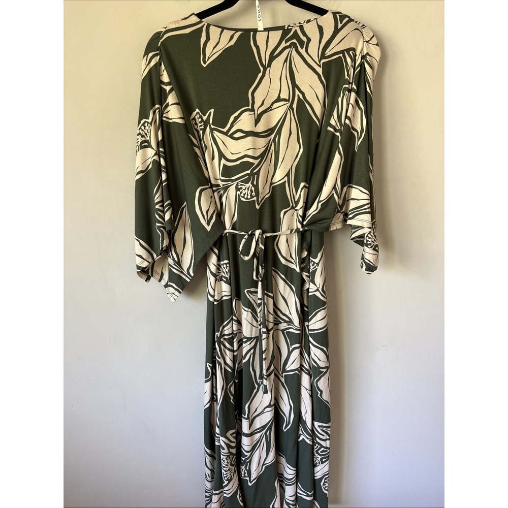 NEW Soma Soft Jersey Caftan Short Bra Dress Size Large Leaf it be Climbing Ivy - Picture 4 of 6